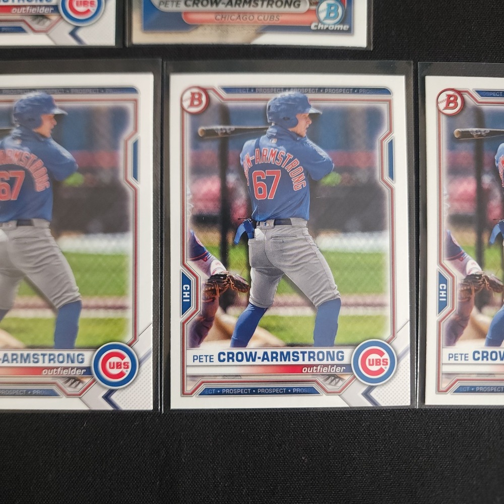 Pete Crow-Armstrong Bowman Rookie RC Cards 2021, 2024 - Picture 6 of 13